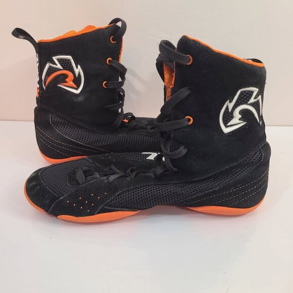 Rival RSX-ONE Mens Boxing Shoes Boots Black Orange Lace Up Size 11 - Picture 6 of 8
